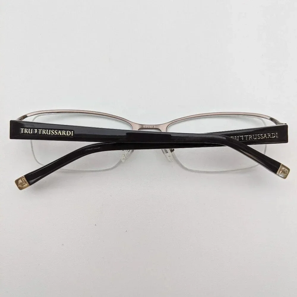 🕶️ Trussardi TR12721-BR Semi Rimless Eyeglasses 52/18-135 / JLI130🕶️